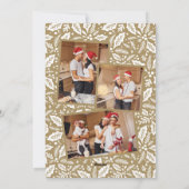 最初のクリスマスを一緒にお祝い アーチ3 フォト コラージュ シーズンカード (裏面)