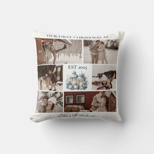 最初のクリスマスを記念して クッション (正面)