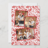 最初のクリスマス一緒　アーチ　赤　3枚　フォトコラージュ シーズンカード (裏面)