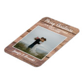 最初のクリスマス一緒　メリークリスマスフォト マグネット (左側)