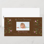 最初のクリスマス写真カード シーズンカード (正面/裏面)