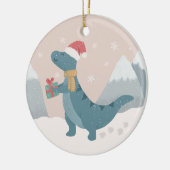 最初のクリスマス恐竜 セラミックオーナメント (左)