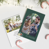 最初のクリスマス手書き台本結婚写真 シーズンカード