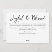 最初のクリスマス シーズンカード (裏面)