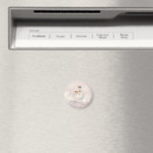最初のクリスマス、可愛いシカの休日 マグネット (インサイチュ (食洗機))