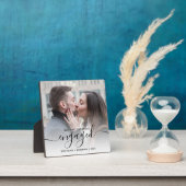 最初のクリスマス　婚約記念　ブラックスクリプト フォトプラーク (インサイチュ)