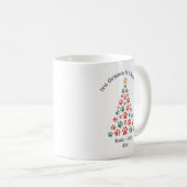 最初のクリスマス！愛犬の親としての記念マグカップ - オーダーメイドギフト コーヒーマグカップ (正面右)