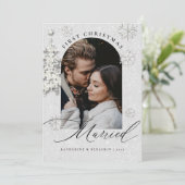 最初のクリスマス 結婚記念日 輝き ボヘミア アーチ フォト シーズンカード (スタンド正面)