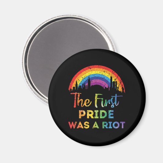 最初のゲイプライドは暴動LGBT マグネット (正面/裏面)