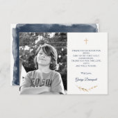 最初のコミュニティ写真サンキューカード 招待状 (正面/裏面)