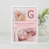 最初のコラージュ|のピンク 案内状 (スタンド正面)