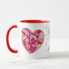 最初のコリント13愛の詩ハートマグ マグカップ