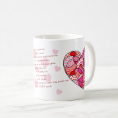 最初のコリント13愛の詩ハートマグ マグカップ (正面右)