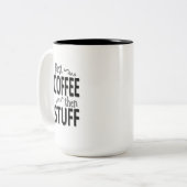 最初のコーヒーと物 ツートーンマグカップ (正面左)