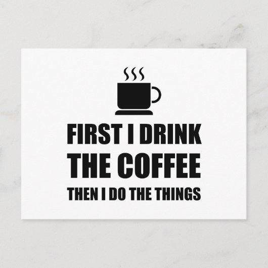 最初のコーヒーの後、物 ポストカード (正面)