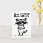 最初のコーヒーの次にカオスラおもしろいクーン_1 カード (黄色い花)