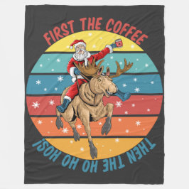 最初のコーヒーホホホホホホホズ フリースブランケット