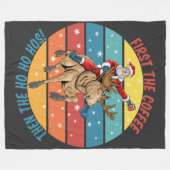 最初のコーヒーホホホホホホホズ フリースブランケット (正面(横))