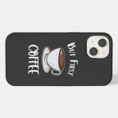 最初のコーヒー – コーヒー愛好家 iPhoneケース (裏面横)