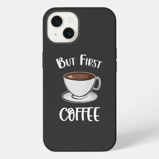 最初のコーヒー – コーヒー愛好家 iPhoneケース (裏面)