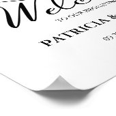 最初のサインへようこそエレガント ポスター (角)