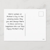 最初のシンプル母日ギフト3つの写真コラージュ シーズンポストカード (裏面)