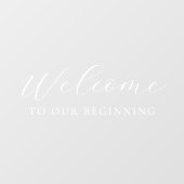 最初のスクリプトエレガントへようこそ結婚 ウィンドウサイン (シート)