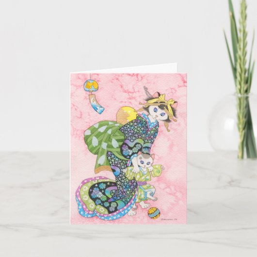 最初のステップ子猫ノートカード カード (正面)