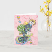 最初のステップ子猫ノートカード カード (黄色い花)