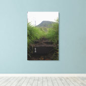 最初のステップ招待状はココククレーターをハイカー キャンバスプリント (インサイチュ (ウッドフロア))