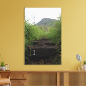 最初のステップ招待状はココククレーターをハイカー キャンバスプリント (インサイチュ (リビング))