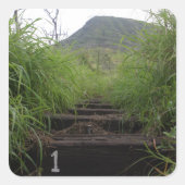 最初のステップ招待状はココククレーターをハイカー スクエアシール (正面)