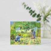 最初のステップ、1890ビンセント・ヴァン・ゴッホ。 ポストカード (スタンド正面)