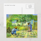 最初のステップ、1890ビンセント・ヴァン・ゴッホ。 ポストカード (正面/裏面)