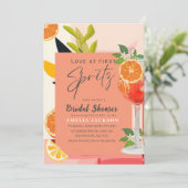 最初のスピリッツで柑橘類レモンラブブライダルシャワー 招待状 (スタンド正面)
