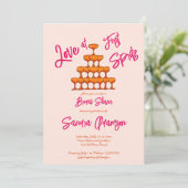 最初のスピリッツ塔のスケッチのレトロピンク 招待状 (スタンド正面)