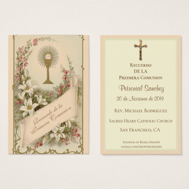 最初のスペインの聖餐式 (正面&裏面)