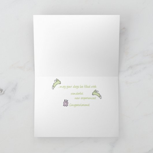 最初のスマイルから最初のステップへのベビー カード (内部)