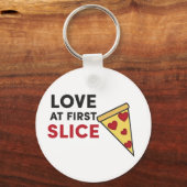 最初のスライスで愛Keychain キーホルダー (正面)