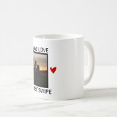 最初のスワイプで愛オンライン夫婦のバレンタインデー コーヒーマグカップ (正面右)