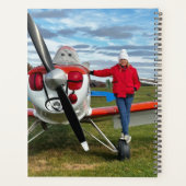 最初のソシンプルロ飛行機撮パーソナライズされた影 プランナー手帳 (裏面)