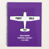 最初のソシンプルロ飛行機撮パーソナライズされた影 プランナー手帳 (正面)