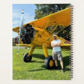 最初のソシンプルロ飛行機撮パーソナライズされた影 プランナー手帳 (裏面)