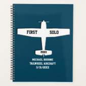 最初のソシンプルロ飛行機撮パーソナライズされた影 プランナー手帳 (正面)