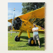 最初のソシンプルロ飛行機撮パーソナライズされた影 プランナー手帳 (裏面)