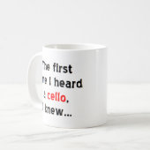 最初のチェロコーヒーマグ コーヒーマグカップ (正面左)
