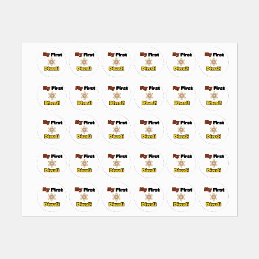 最初のディワリ ラベル (シート)