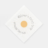 最初のトリップのまわりにザ・サン誕生日ボホ スタンダードランチョンナプキン (角)