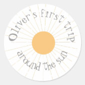 最初のトリップのまわりにザ・サン誕生日ボホ ラウンドシール (正面)