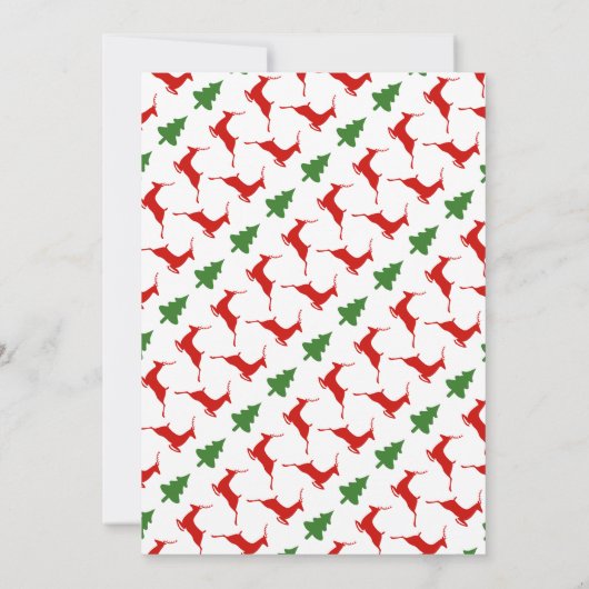 最初のノエル初めてのクリスマス鹿の写真カード 招待状 (裏面)